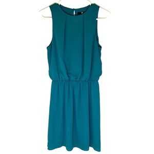 2$15 H&M - Teal Green Sleeveless Mini Dress with Elastic Waist – Size 4